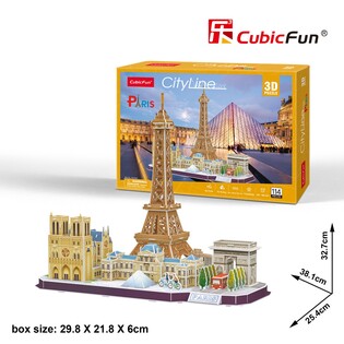 CUBIC FUN PUZZLE 3D CITY LINE PARIS - MC254H 2