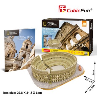 CUBIC FUN PUZZLE 3D NATIONAL GEOGRAPHIC THE COLOSSEUM - DS0976H. 4