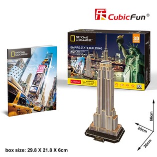CUBIC FUN PUZZLE 3D NATIONAL GEOGRAPHIC EMPIRE STATE BUILDING - DS0977h
 2
