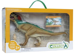 COLLECTA OPIERZONY TYRANOZAUR REX Z RUSZAJĄCĄ SIĘ SZCZĘKĄ W OPAKOWANIU (DELUXE)