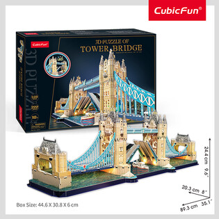 CUBIC FUN PUZZLE 3D TOWER BRIDGE LED- L531h 3