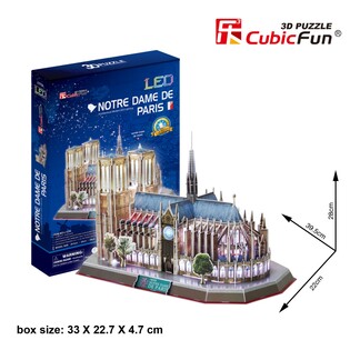 CUBIC FUN PUZZLE 3D LED KATEDRA NOTRE DAME 149 EL. - L173H 3