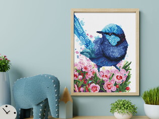 DIAMOND DOTZ ADULTS SPLENDID FAIRY WREN 3