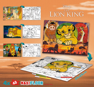 LISCIANI DISNEY PUZZLE MAXIFLOOR 4 X 48 KRÓL LEW
 10