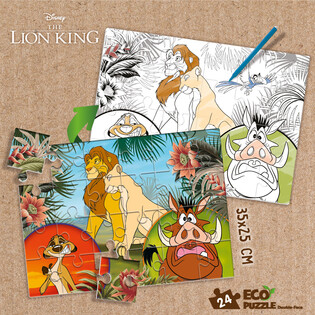 LISCIANI PUZZLE EKO DWUSTRONNE KRÓL LEW 24 EL. 4