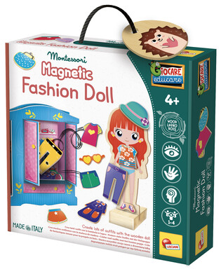 LISCIANI MONTESSORI BABY WOOD MAGNETYCZNA LALKA