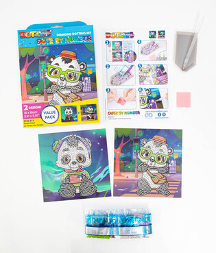 DIAMOND DOTZ DOTZ BY NUMBER PANDA TIME 2