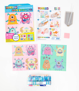 DIAMOND DOTZ DOTZ BY NUMBER TINY MONSTERS 2 2
