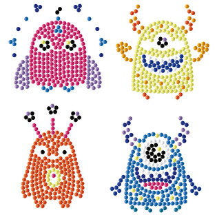 DIAMOND DOTZ DOTZ BY NUMBER TINY MONSTERS 2 4