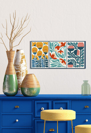 DIAMOND DOTZ ADULTS MODERN FLORAL TRIPTYCH 4