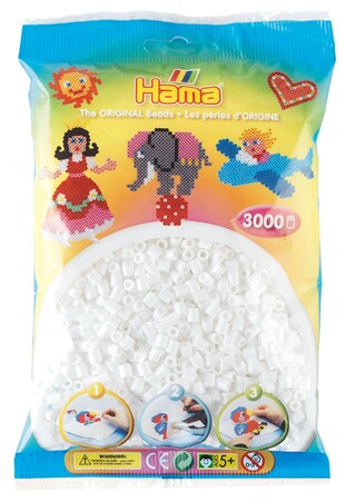 KORALIKI HAMA MIDI W WORECZKU (3000)BIAŁY