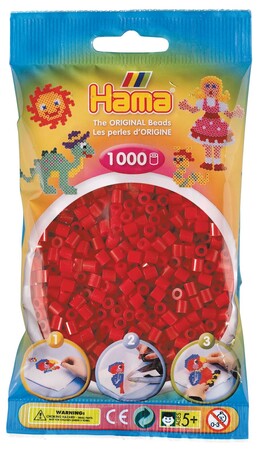 HAMA MIDI CZERWONE KORALIKI W WORECZKU (1000)