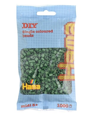 HAMA MIDI CIEMNOZIELONE KORALIKI W WORECZKU (1000)