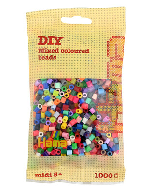 HAMA MIDI MIX KOLORÓW KORALIKI W WORECZKU (1000)

