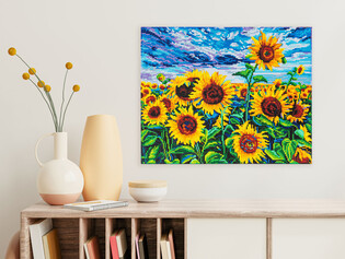 DIAMOND DOTZ ADULTS CANVA LANDSCAPE WITH SUNFLOWERS
 3