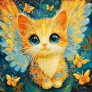 DIAMOND DOTZ ADULTS CANVA KITTEN ANGEL
 4
