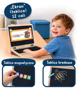 LISCIANI MONTESSORI MÓJ PIERWSZY DREWNIANY LAPTOP 3