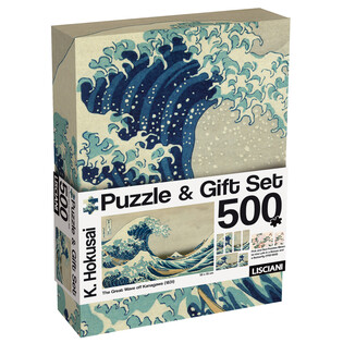 LISCIANI PUZZLE ADULTS I ZESTAW PODARUNKOWY FALA HOKUSAI 500 ELEMENTÓW