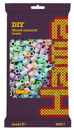 HAMA MAXI MIX PASTELOWYCH KOLORÓW W WORECZKU